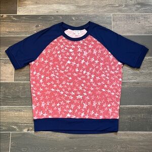 LuLaRoe Red and Blue Star Pattern Jane Sweatshirt
